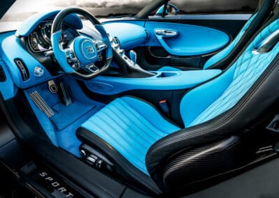 Black and Blue Bugatti Chiron Sport