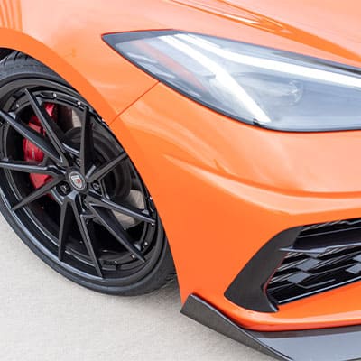 Orange Corvette C8 with ANKRY wheels