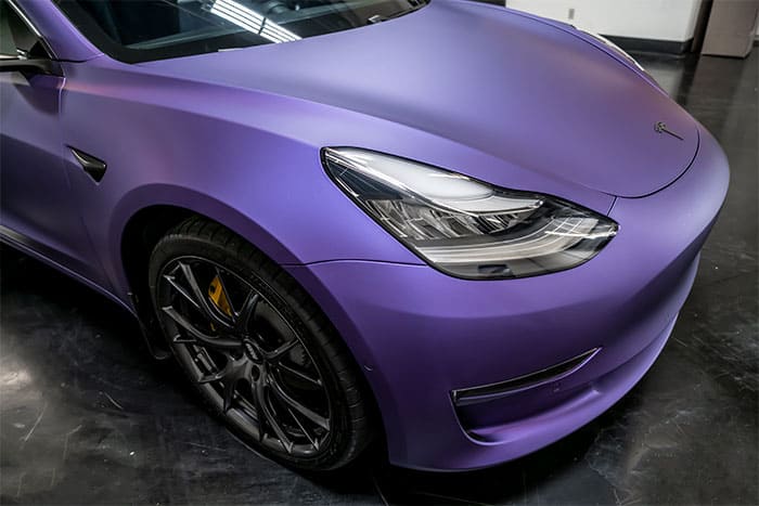 purple-car Purple Clean Tesla Model 3